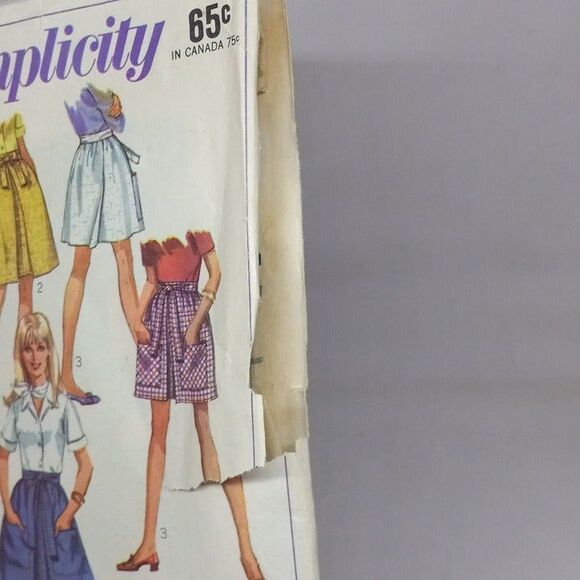 Simplicity Sewing Pattern #8126-Size O/S-Jiffy Back Wrap Skirt-Cut-Complete-1969 - Picture 6 of 7